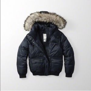 Abercrombie & Fitch Navy Puffer Jacket